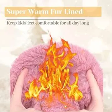 FANTURE Toddler Snow Boots for Girls Boys Winter Warm Fur Lined Kids Non Slip Outdoor Shoes (Toddler...