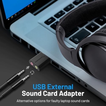 SABRENT USB Stereo Sound Adapter for Windows and Mac
