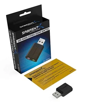 SABRENT USB Stereo Sound Adapter for Windows and Mac
