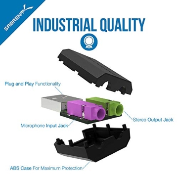 SABRENT USB Stereo Sound Adapter for Windows and Mac