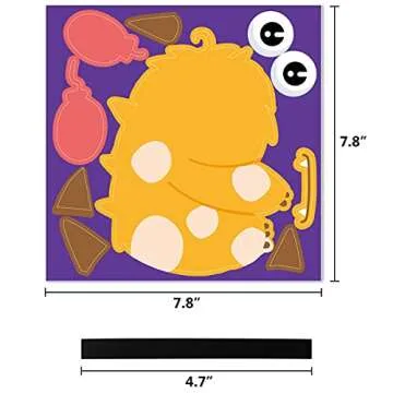 Halloween Crafts for Kids Foam Magnet Monster Sticker for Refrigerator 12 Pack