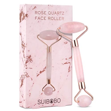Suibobo Pink Rose Quartz Facial Roller for Radiant Skin