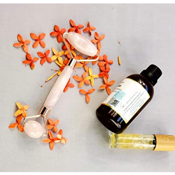Suibobo Pink Rose Quartz Facial Roller for Radiant Skin