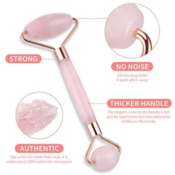 Suibobo Pink Rose Quartz Facial Roller for Radiant Skin