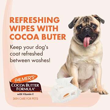 Palmer's for Pets Coconut Oil Gentle Refreshing Wipes for Puppies, 100 Ct - 3 Pack | Palmers Coconut...