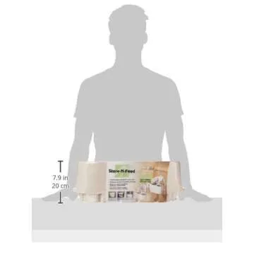 Store-N-Feed Adjustable Raised Dog Bowl, Feeder & Food Storage Containers Large Bowl Stand Adjusts from 8" to 12" (Dog Food Container, Unique Water Dispenser)