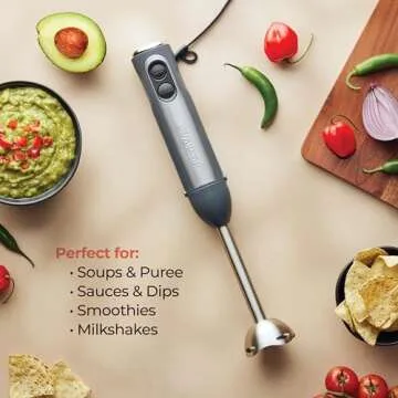 Powerful Immersion Blender 500 Watt with Turbo Mode