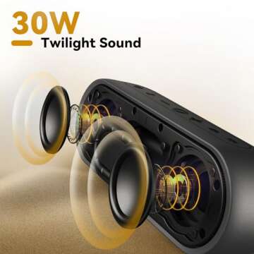 Tribit Portable Bluetooth Speaker XSound Plus 2, Wireless Speaker 30W with XBass, IPX7 Waterproof, 2...