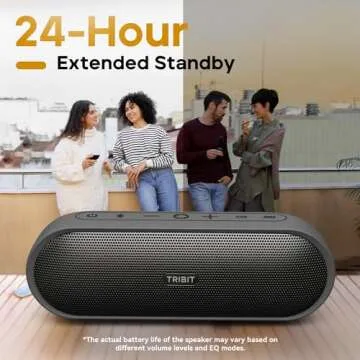 Tribit Portable Bluetooth Speaker XSound Plus 2, Wireless Speaker 30W with XBass, IPX7 Waterproof, 24-Hour Playtime, Stereo Sound, Built-in Mic, Bluetooth 5.3 Speaker for Party, Car, Travel