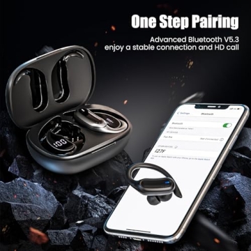 TRAUSI Wireless Earbuds with Bluetooth 5.4 and IPX7 Waterproof Design