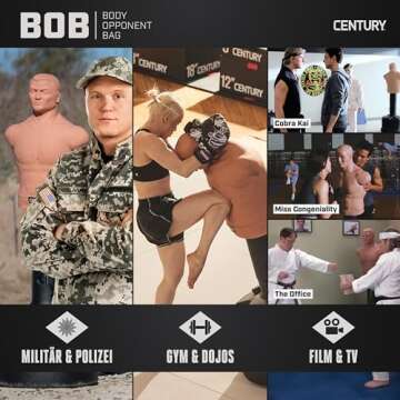 Century BOB Body Bag with Base Unit | Freestanding Training Dummy Opponent Bag | Mannequin Bag, Martial Artists, Fitness Pros, Athletes Training | Training for Tactical & Self-Defense