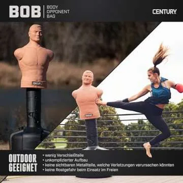 Century BOB Body Bag with Base Unit | Freestanding Training Dummy Opponent Bag | Mannequin Bag, Martial Artists, Fitness Pros, Athletes Training | Training for Tactical & Self-Defense