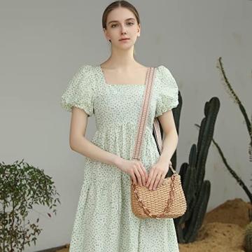 Herald Woven Straw Crossbody Bag with Removable Straps