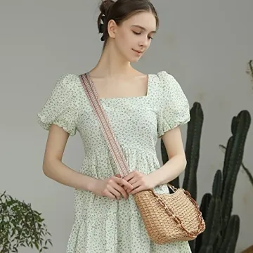 Herald Woven Straw Crossbody Bag with Removable Straps