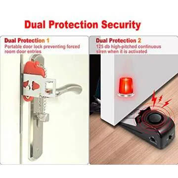 MBBEST Portable Door Lock & Door Stop Alarm Security Kit