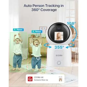 ZOSI 4K Pan/Tilt Smart Indoor Security Camera