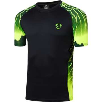 jeansian Men's Sport Quick Dry Fit Short Sleeves T-Shirt Tees Shirt Tshirt Tops Golf Tennis Running LSL133
