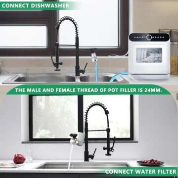 Fapully Black Kitchen Faucet - Durable Pull Down Design