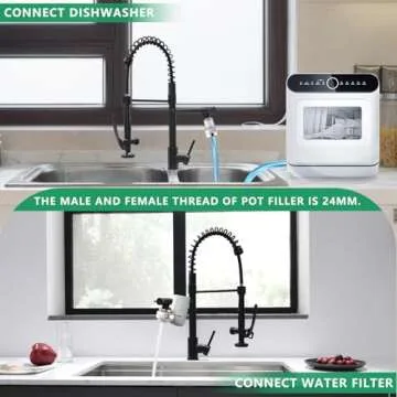 Fapully Black Kitchen Faucet - Durable Pull Down Design