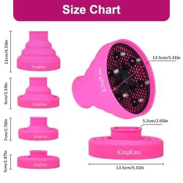 Collapsible Silicone Hair Dryer Diffuser for Travel