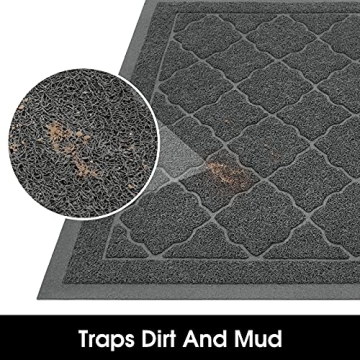 HOMEIDEAS Waterproof Non-Slip Door Mat for All Occasions