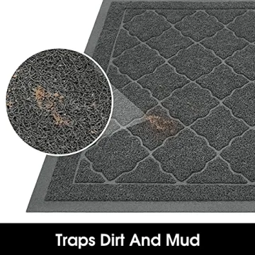 HOMEIDEAS Waterproof Non-Slip Door Mat for All Occasions