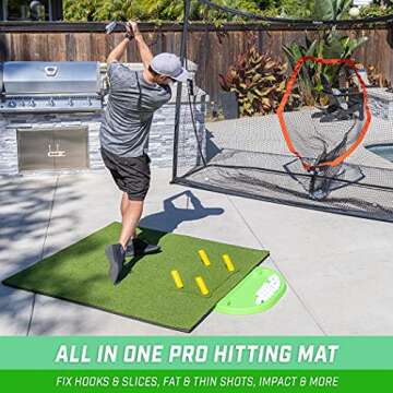 GoSports 5 ft x 4 ft PRO Golf Practice Hitting Mat with 5 Interchangeable Inserts
