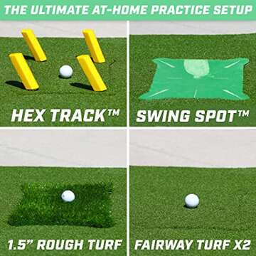 GoSports 5x4 ft PRO Golf Practice Hitting Mat