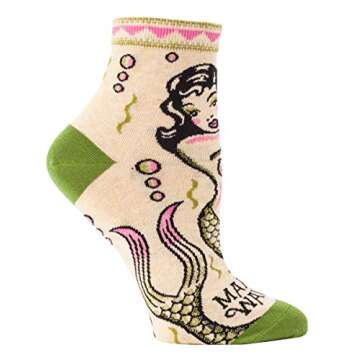 Blue Q Women's Makin Waves Ankle Socks 5-10 Multi