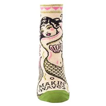 Blue Q Women's Makin Waves Ankle Socks 5-10 Multi