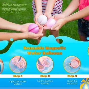 Eco-Friendly Pink Water Balloons for Kids - Pack of 5