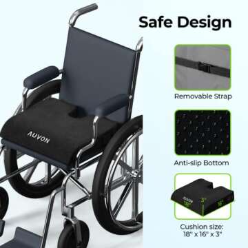 Memory Foam Wheelchair Cushion for Ultimate Comfort