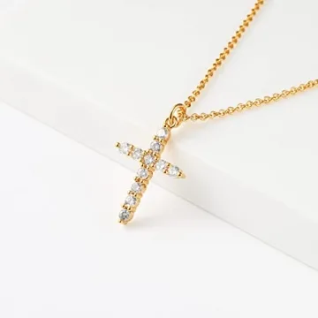 Moodear Dainty Cross Necklace for Everyday Elegance