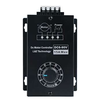L&Z DC Motor Speed Controller PWM 6-90V 15A Brush Motor Adjustment Control Module 1000W 16kHZ