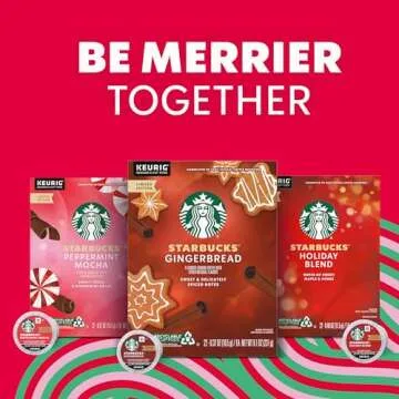 Starbucks K-Cup Coffee Pods, Gingerbread Naturally Flavored Coffee for Keurig Brewers, 100% Arabica, Limited Edition Holiday Coffee, 1 Box (10 Pods)