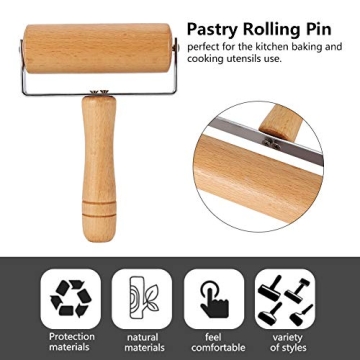 Watris Veiyi Small Wooden Rolling Pin for Effortless Baking