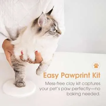 Pearhead Pet Paw Print Photo Frame With Clay Imprint Kit - Wooden Pet Paw Print Frame, DIY Memorial ...