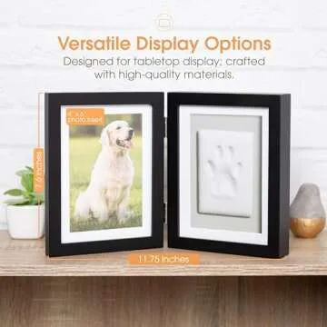 Paw Print Photo Frame with Clay Imprint Kit - Memorial Keepsake