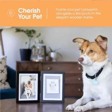 Paw Print Photo Frame with Clay Imprint Kit - Memorial Keepsake
