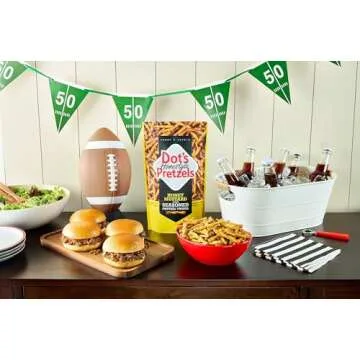 Dot's Pretzels Honey Mustard Seasoned Pretzel Twists, Healthy Kids Snacks, 16oz Grocery Sized Bag (Pack of 3)