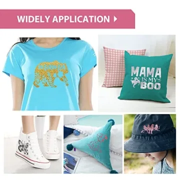 HTVRONT Pink Glitter Heat Transfer Vinyl 10" x 10ft