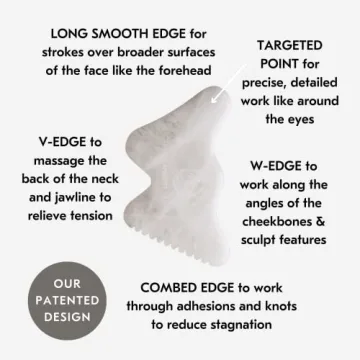 Mount Lai - The Vitality Qi White Jade Gua Sha Sculpting Tool | Face Sculpting Tool for Skin Care | Guasha Tool for Face and Body | Facial Massage Tools to Relieve Muscle Tension and Reduce Puffiness