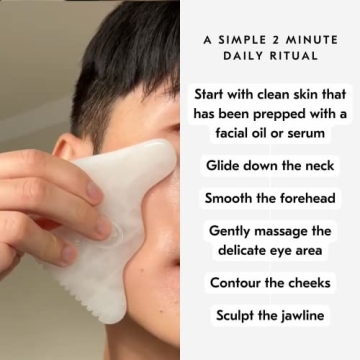 Mount Lai - The Vitality Qi White Jade Gua Sha Sculpting Tool | Face Sculpting Tool for Skin Care | Guasha Tool for Face and Body | Facial Massage Tools to Relieve Muscle Tension and Reduce Puffiness