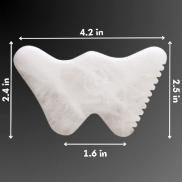 Mount Lai - The Vitality Qi White Jade Gua Sha Sculpting Tool | Face Sculpting Tool for Skin Care | Guasha Tool for Face and Body | Facial Massage Tools to Relieve Muscle Tension and Reduce Puffiness