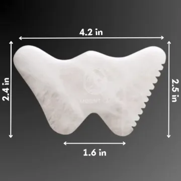 Mount Lai - The Vitality Qi White Jade Gua Sha Sculpting Tool | Face Sculpting Tool for Skin Care | Guasha Tool for Face and Body | Facial Massage Tools to Relieve Muscle Tension and Reduce Puffiness
