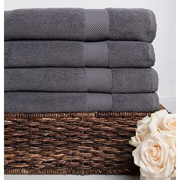 COTTON CRAFT Luxury Bath Towel Set - 4 Pack of 700 GSM