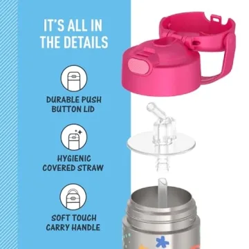Durable Thermos FUNTAINER 12 Ounce Kids Water Bottle