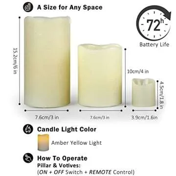 FURORA LIGHTING Ivory Real Wax Flameless Candles with Remote and Timer, 4 Pillars and 4 Votives Pack of 8, Flameless Flickering Candles for Home Décor, Battery Included