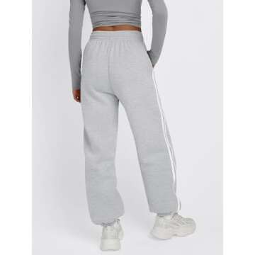 Trendy Queen Womens Sweatpants Joggers Y2k Pants Casual Baggy Cute Clothes Teen Girls Fashion 2024 Grey M