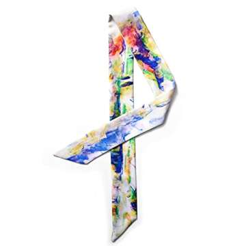 Gudessly Handbag Ribbon Scarf - Versatile Silk Scarf for Hair & Bag Decoration